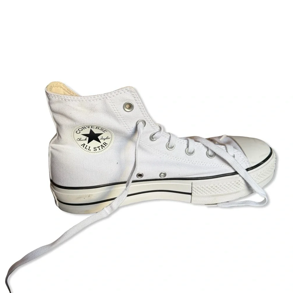 Converse All Star Chuck Taylor Lift Hi White Tops sneakers shoes Revolve 10.5